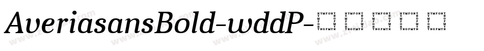 AveriasansBold-wddP字体转换