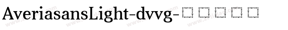 AveriasansLight-dvvg字体转换
