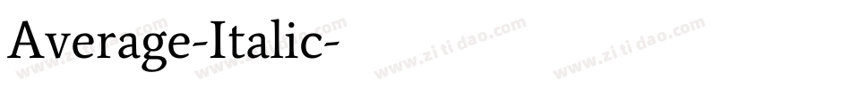 Average-Italic字体转换
