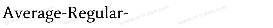 Average-Regular字体转换