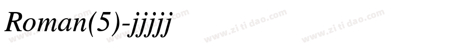 Roman(5)字体转换