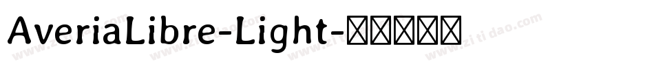 AveriaLibre-Light字体转换
