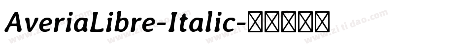 AveriaLibre-Italic字体转换