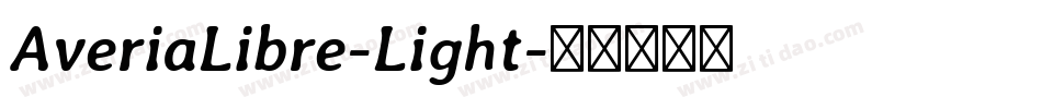 AveriaLibre-Light字体转换