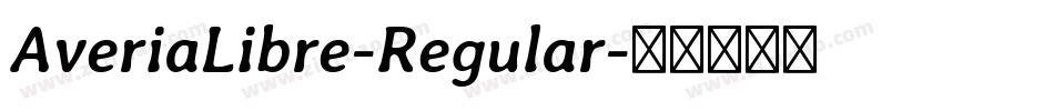 AveriaLibre-Regular字体转换