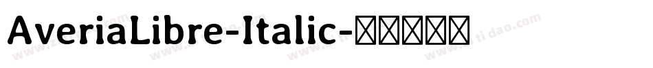 AveriaLibre-Italic字体转换