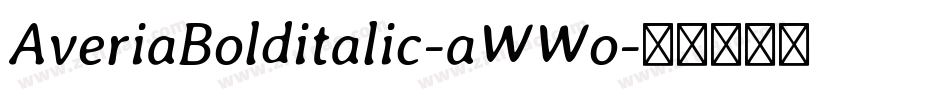 AveriaBolditalic-aWWo字体转换