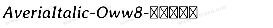 AveriaItalic-Oww8字体转换