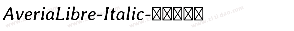 AveriaLibre-Italic字体转换