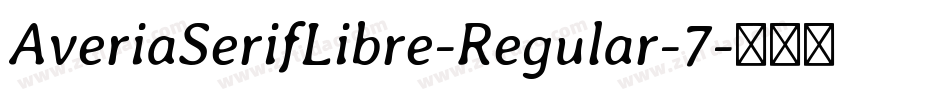 AveriaSerifLibre-Regular-7字体转换