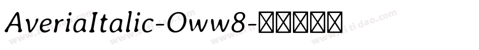 AveriaItalic-Oww8字体转换