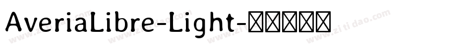 AveriaLibre-Light字体转换