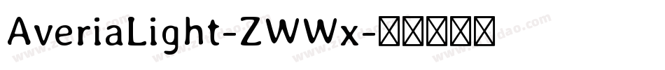 AveriaLight-ZWWx字体转换