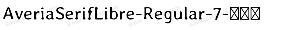 AveriaSerifLibre-Regular-7字体转换