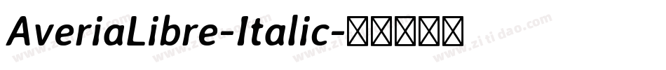 AveriaLibre-Italic字体转换