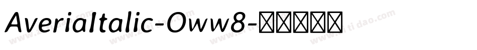 AveriaItalic-Oww8字体转换
