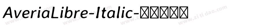AveriaLibre-Italic字体转换