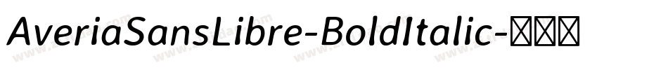 AveriaSansLibre-BoldItalic字体转换