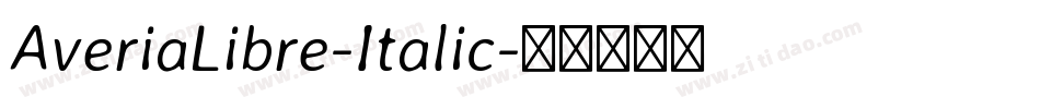 AveriaLibre-Italic字体转换