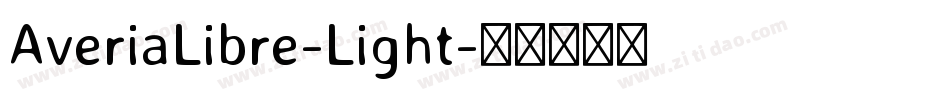 AveriaLibre-Light字体转换