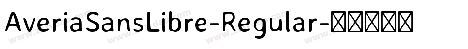 AveriaSansLibre-Regular字体转换