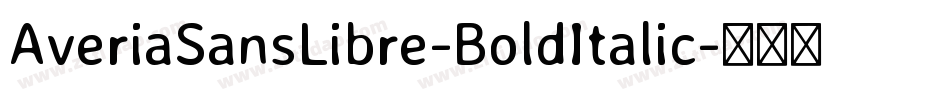 AveriaSansLibre-BoldItalic字体转换