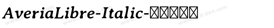 AveriaLibre-Italic字体转换