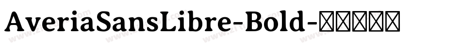 AveriaSansLibre-Bold字体转换