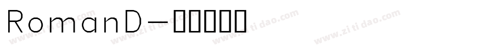 RomanD字体转换