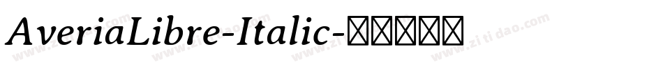 AveriaLibre-Italic字体转换