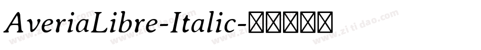 AveriaLibre-Italic字体转换