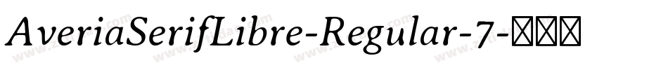 AveriaSerifLibre-Regular-7字体转换
