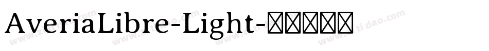 AveriaLibre-Light字体转换