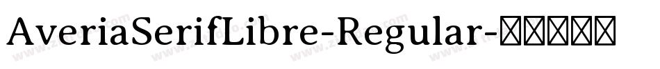 AveriaSerifLibre-Regular字体转换
