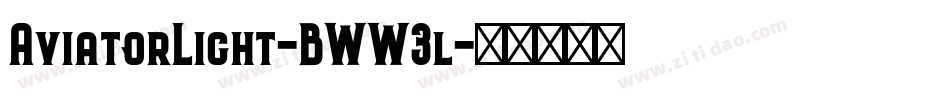 AviatorLight-BWW3l字体转换