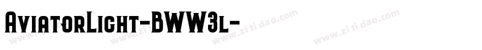 AviatorLight-BWW3l字体转换