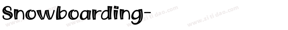 Snowboarding字体转换