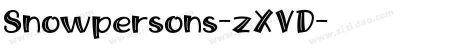 Snowpersons-zXVD字体转换