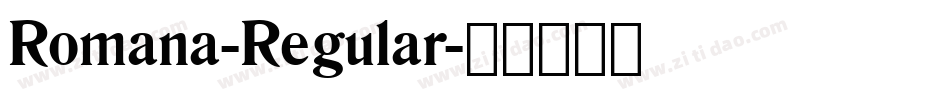 Romana-Regular字体转换