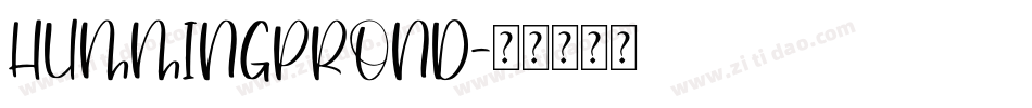 hummingproND字体转换