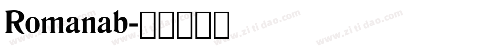 Romanab字体转换