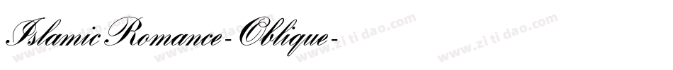 IslamicRomance-Oblique字体转换