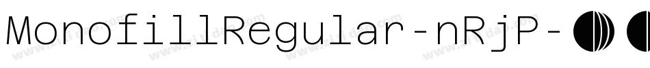 MonofillRegular-nRjP字体转换