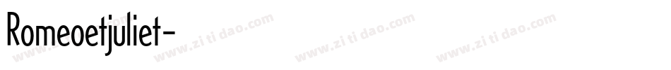 Romeoetjuliet字体转换