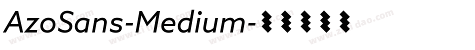 AzoSans-Medium字体转换