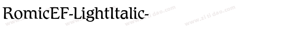 RomicEF-LightItalic字体转换