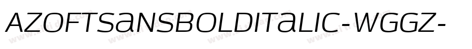 AzoftsansBolditalic-wggz字体转换
