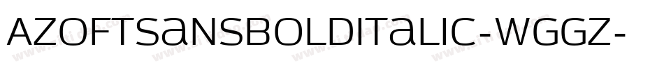 AzoftsansBolditalic-wggz字体转换