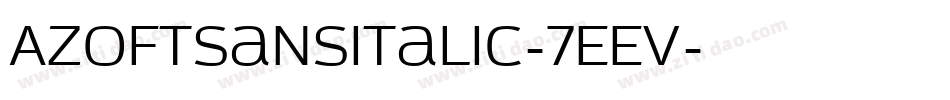 AzoftsansItalic-7EEV字体转换