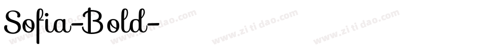 Sofia-Bold字体转换